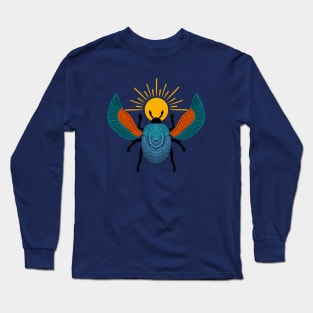 Colorful Ancient Egyptian Scarab Long Sleeve T-Shirt